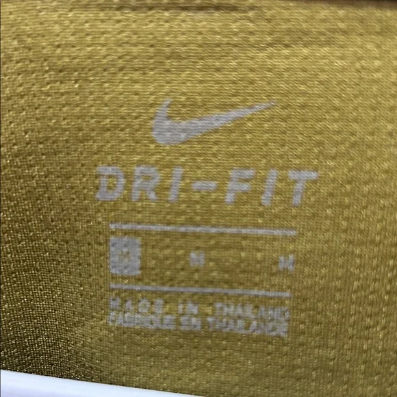 Nike Running Olive Top with White Logo - Picture 3 of 5